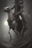 Placeholder: sleepy hollow headless horseman by h r Giger, Tim burton, junji ito, dystopian surrealism, dark horror fantasy, hdr, artstation intricate details, demonic, dark art, dark noir, neoclassical gothic horror