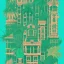 Placeholder: city, tropical, latino, plants, flat design, 2 colors, risograph zine