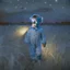 Placeholder: toddler wearing pyjamas in a field at night