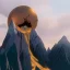 Placeholder: the broken sun melts down the mountain