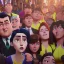 Placeholder: Create a Pixar-style 3D movie poster with Gustavo Petro, president of Colombia happy and surrounded by women, men and Colombian flags, with the title: "The President", ultra quality, hyper-detailed, maximalist, 8k