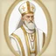 Placeholder: game avatar, man, portrait, pope priest, religion, white robe, gold, medieval