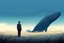 Placeholder: Graphic novel style, a man, a whale and a small flower, arid desert, fog background, 16K, warm and blue tone