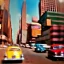 Placeholder: Picture 1950's street life, people, New York, very blurry, abstractism, colours, strong texture, 3d, chaotic