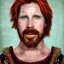 Placeholder: Portrait of Courtney Gains as a ruggedly handsome but joyful roguish pirate, charismatic, attractive male, masculine, perfect, precisely detailed, lightly freckled face, meticulously detailed multi-hued ginger carrot colored cherry fire red hair; Malachai of the corn; fantasy, intricate, elegant, highly detailed, digital painting, artstation, concept art, matte, sharp focus, illustration, art by artgerm and greg rutkowski and alphonse mucha