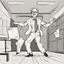 Placeholder: academic professor carton dancing