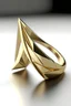 Placeholder: create a geometric origami inspired ring. must be made of gold, minimal and elegant