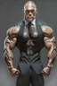 Placeholder: Bodybuilder Lee HaneyDelete the head. And wears a luxurious black suit