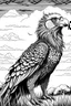 Placeholder: "aquila maestosa nella savana al tramonto, corpo intero, splendida illuminazione naturale, dettaglio della criniera, capolavoro, cartoon in bianco e nero"