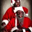 Placeholder: photograph, Santa is African tribal wiseman, wizards and angels