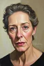 Placeholder: Gloria Nards facial portrait, oil on canvas by Flan Ders