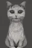 Placeholder: cat, Ukiyo-e painting, highly detailed, black and white