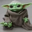 Placeholder: Baby Yoda with Mandalorian and 3 eyed monster