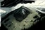 Placeholder: a map, top view of a forest, a hill, mountain,, comic book, post -apocalypse, gray, sky, clouds