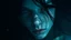 Placeholder: close up face shadow eyes, void, pain, hyper-realistic detail, floats in deep sea, Dark sea ten and in her hair, drils and shadow around, abyss, fog, Style crepy stunning, dark, surreal vibe underwater and meticulous detail clean pale skin and face. dark shadow and weird mood