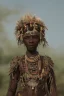 Placeholder: african portrait, warrior costume, village, meditation, woods, galaxy sky, 8k quality