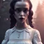 Placeholder: Full body, 3d render,Jenna Ortega, Wednesday addams 1800's women style, 1800's hair style, 1800's women clothes style, hyper realistic, octane render, unreal engine 5, 8k, palace background, uhd