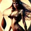 Placeholder: Epic full body picture portrait of busty atletic young beautiful Dejah Thoris Luis Royo styles