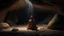 Placeholder: Buddhist monk meditating in cave