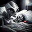 Placeholder: Gray alien in your bed with your girlfriend