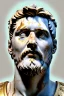 Placeholder: Ultra Realistic image, Roman sculpture, white marble material, Lionel Messi, gold Laurel leaves wreath, renaissance ornaments, one gold star in heart, marble and gold ornaments background, chisel style, waist up portrait, emperor style, epic, celestial, cinematic lighting, God light, god rays, 4k resolution, smooth details, ornate details, soft lighting, unreal engine 5, art station, substance 3d.