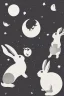 Placeholder: Two rabbits that live on the moon