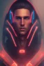 Placeholder: cyberpunk, head, men, portrai, tron