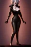 Placeholder: Mae West as evil queen in black leather, leather, busty, cleavage, angry, stern look. character design by cory loftis, fenghua zhong, ryohei hase, ismail inceoglu and ruan jia. unreal engine 5, artistic lighting, highly detailed, photorealistic, fantasy