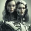 Placeholder: wonderfull portrait only lionel messe robot, long black hair, intricate, sci-fi, cyberpunk, future,