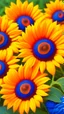 Placeholder: Sunflowers yellow and blue seeds like the Ukrainian flag