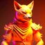 Placeholder: Anthropomorphic fox cream orange in a ninja suit hyper-detailed 8k