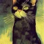 Placeholder: Portrait of a cat by Van Gogh