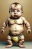 Placeholder: baby with six packs, little baby, realistic