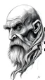 Placeholder: 𝙋𝙧𝙤𝙢𝙥𝙩 highly detailed graphite illustration, A surreal old man figure with exaggerated anatomical features, heavily wrinkled skin, and an intense, contemplative expression. bald head, thick eyebrows, long beard merge into swirling abstract shape. Mysterious, introspective, dreamlike, somewhat dark fantasy. #𝙙𝙧𝙚art #prompt