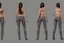 Placeholder: Female character 19 years Proportions of the character the head-to-body ratio . Create a distinctive silhouette that helps the character stand out and be easily recognizable Design the character's face, including the shape of the head, eyes, eyebrows, nose, mouth, and ears. Consider the . Front, Side, and Back Views: Provide multiple views of the character, including front, side, and back mode sheet .