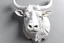 Placeholder: white,background, 3-d,highland cow pop.out,cool