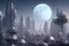 Placeholder: Imaginary city in the future in moon surface