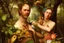 Placeholder: man and woman in colorful jungle by Caravaggio