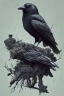 Placeholder: Dead nature. crow . surrealism