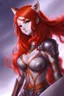 Placeholder: Teenaged Female Red haired kitsune paladin