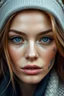 Placeholder: close up shot of a super models face, realistic,natural