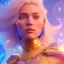 Placeholder: A portrait of a crystalised blue pink extraterrestrial, gold, diamonds, sunny background, atmospheric, realistic, unreal engine, 8k. Cinematic lighting, octane render.