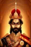 Placeholder: india chhatrapati sambhaji, theme art, Dark night atmosphere, 8K, close-up face, anatomically perfect face, roots,