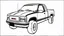 Placeholder: redraw this image of a 1991 GMC sierra with extended cab and the larger mirrors, line art with improved quality