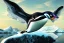 Placeholder: penguin flying in the sky with his two wings