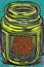 Placeholder: Vintage pop art style of a pot of Honey