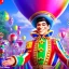 Placeholder: ringleader, Arthur Kulkov face shot, front, handsome, circus, male, Yamada Akihiro artwork, Russian, lisa Frank fantasy, detailed matte painting, 8k resolution, Golden hour, interesting detailed storybook fantasy