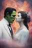 Placeholder: Bursting Blood vessels, heart-shaped, electrifying, close-up, Head and shoulders portrait of Frankenstein and his Bride, double exposure shadow of the ghost, Invisible, poignant, extremely colorful, Dimensional rifts, multicolored lightning, outer space, planets, stars, galaxies, fire, explosions, smoke, volcanic lava, Bubbles, craggy mountain peaks the flash in the background, 32k UHD, 1080p, 1200ppi, 2000dpi, digital photograph, heterosexual love, speedforce