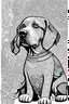 Placeholder: coloring book page of a magical dog