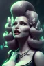 Placeholder: Rita Hayworth as evil queen in black leather, leather, busty, cleavage, angry, stern look. character design by cory loftis, fenghua zhong, ryohei hase, ismail inceoglu and ruan jia. unreal engine 5, artistic lighting, highly detailed, photorealistic, fantasy